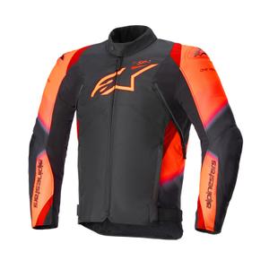 Alpinestars T-SP 1 2 αδιάβροχο μαύρο-φλούο κόκκινο μπουφάν μοτοσικλέτας