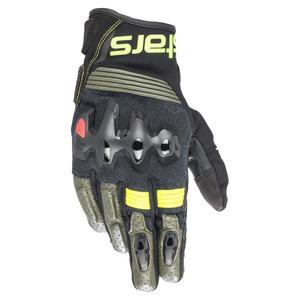 Alpinestars Halo Μαύρο-Πράσινο-Κίτρινο Φλούο Γάντια Μοτοσικλέτας