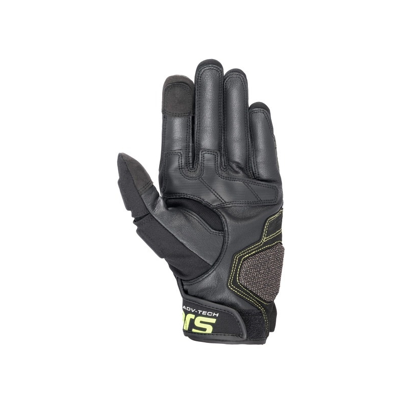 Alpinestars Halo Μαύρο-Πράσινο-Κίτρινο Φλούο Γάντια Μοτοσικλέτας