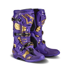 Alpinestars Tech 10 Μπότες μοτοσικλέτας περιορισμένης έκδοσης Champ Purple and Gold