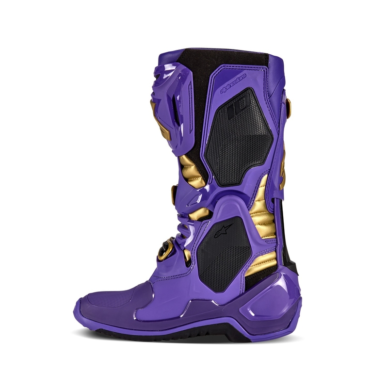 Alpinestars Tech 10 Μπότες μοτοσικλέτας περιορισμένης έκδοσης Champ Purple and Gold