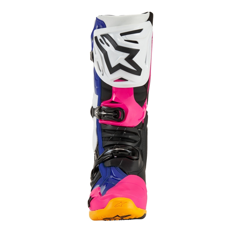 Alpinestars Tech 10 Limited Edition Coast White-Dark Blue-Pink-Fluo Yellow-Orange-Black μπότες μοτοσικλέτας