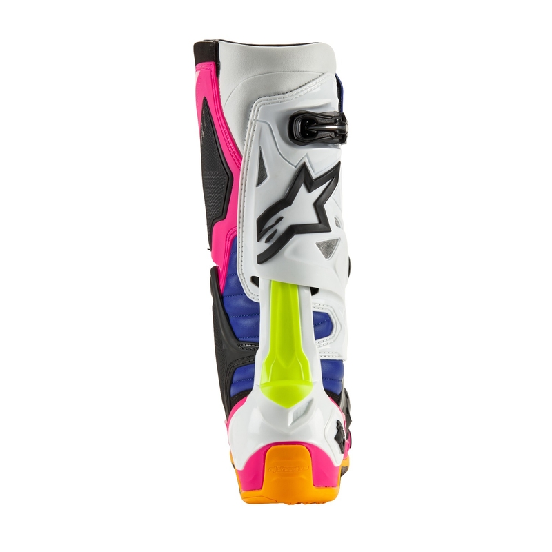 Alpinestars Tech 10 Limited Edition Coast White-Dark Blue-Pink-Fluo Yellow-Orange-Black μπότες μοτοσικλέτας
