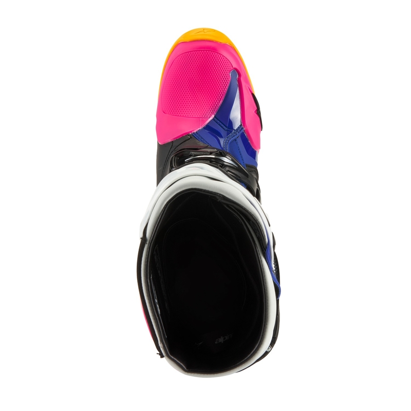 Alpinestars Tech 10 Limited Edition Coast White-Dark Blue-Pink-Fluo Yellow-Orange-Black μπότες μοτοσικλέτας