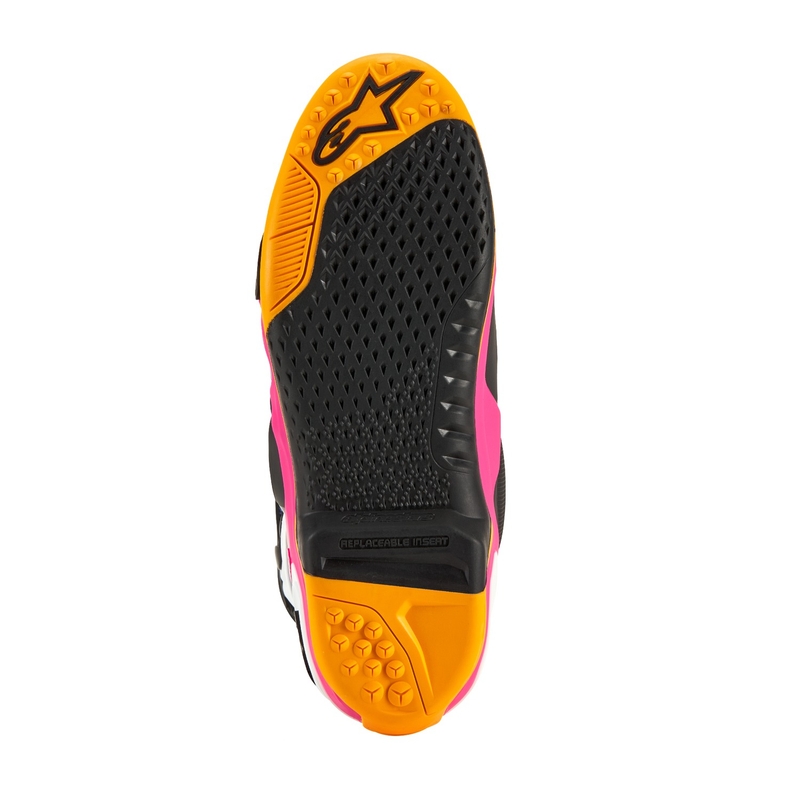 Alpinestars Tech 10 Limited Edition Coast White-Dark Blue-Pink-Fluo Yellow-Orange-Black μπότες μοτοσικλέτας