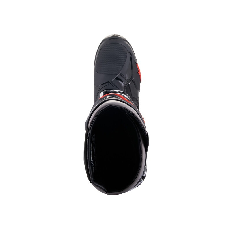 Alpinestars Tech 10 μαύρο-φλούο κόκκινο-γκρι μπότες μοτοσικλέτας