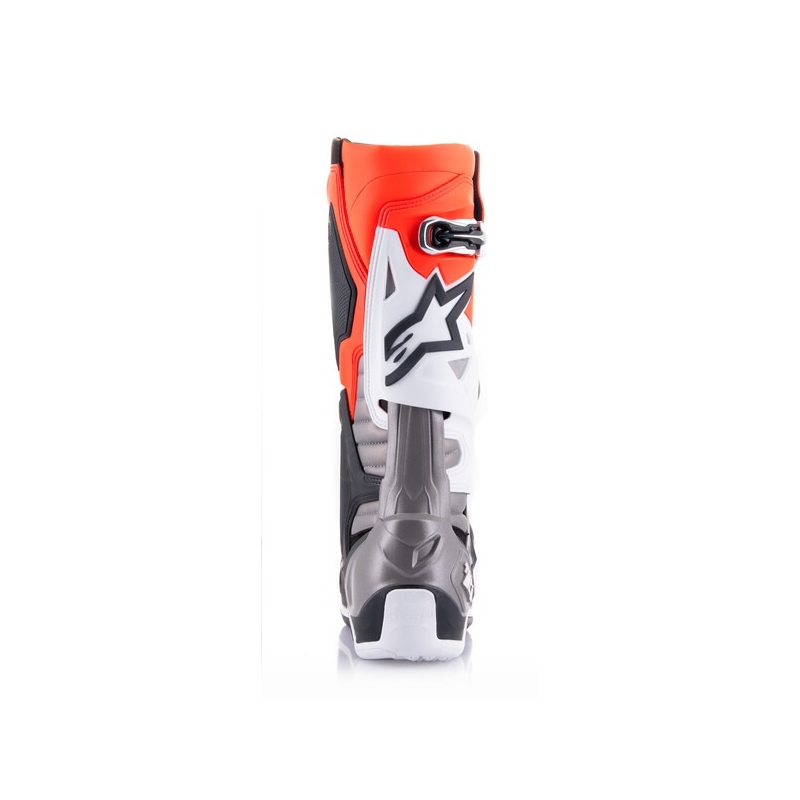 Alpinestars Tech 10 πορτοκαλί-κίτρινο-μωβ-λευκό-μαύρο μπότες μοτοσικλέτας