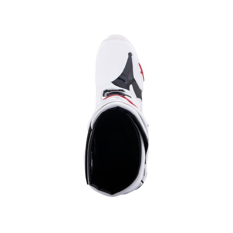Alpinestars Tech 10 Supervented μπότες μοτοσικλέτας διάτρητες Λευκό, κόκκινο και μαύρο