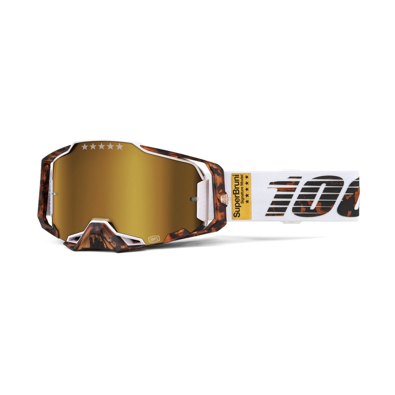 Γυαλιά Motocross 100% - ΗΠΑ ARMEGA Bruni Special χρυσό plexi