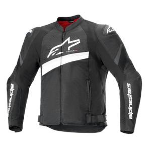 Alpinestars T-GP Plus R 4 Airflow μαύρο και λευκό μπουφάν μοτοσικλέτας