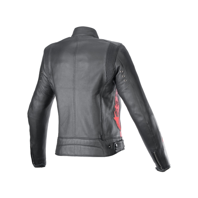 Alpinestars Stella Dyno Γυναικείο δερμάτινο μπουφάν μοτοσικλέτας Μαύρο και Κόκκινο