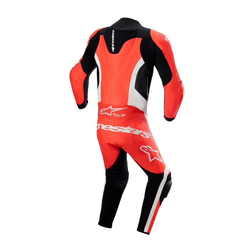Alpinestars GP Force Lurv fluo κόκκινο-λευκό-μαύρο μονοκόμματο δερμάτινο κοστούμι μοτοσικλέτας