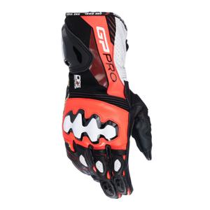 Γάντια μοτοσικλέτας Alpinestars GP PRO R 4 μαύρο-φλούο κόκκινο-λευκό
