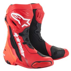 Alpinestars Supertech R fluo red μπότες μοτοσικλέτας