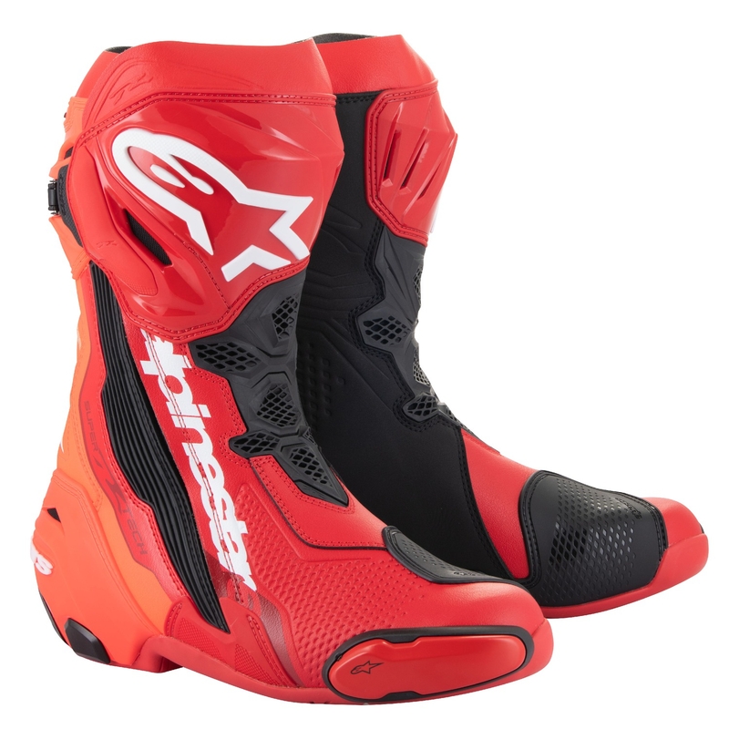 Alpinestars Supertech R fluo red μπότες μοτοσικλέτας
