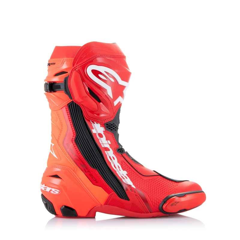 Alpinestars Supertech R fluo red μπότες μοτοσικλέτας