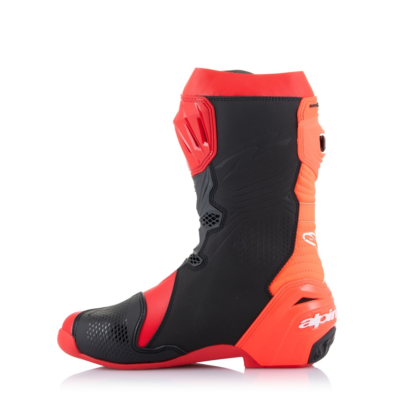 Alpinestars Supertech R fluo red μπότες μοτοσικλέτας