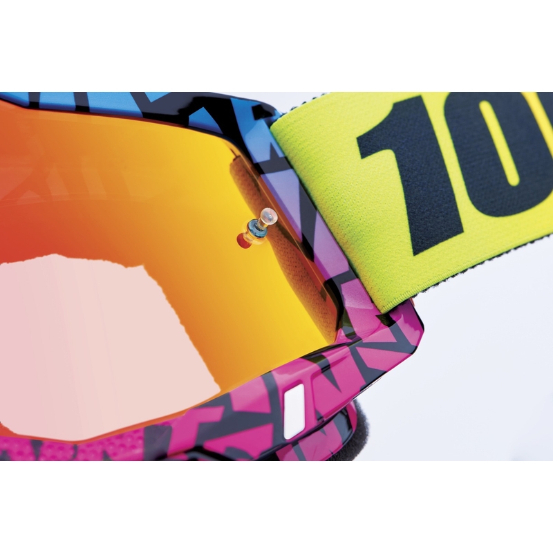 Γυαλιά Motocross 100% ACCURI 2 Special UTV/OTG - περιορισμένη έκδοση Ken Block κόκκινο με χρώμιο plexi