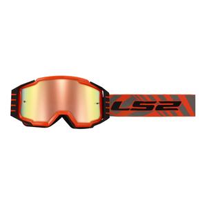 Γυαλιά motocross LS2 Charger PRO H-V πορτοκαλί με πλέξιγκαν ιριδίου