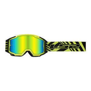 Γυαλιά motocross LS2 Charger PRO H-V κίτρινο-μαύρο με πλέξιµο ιριδίου