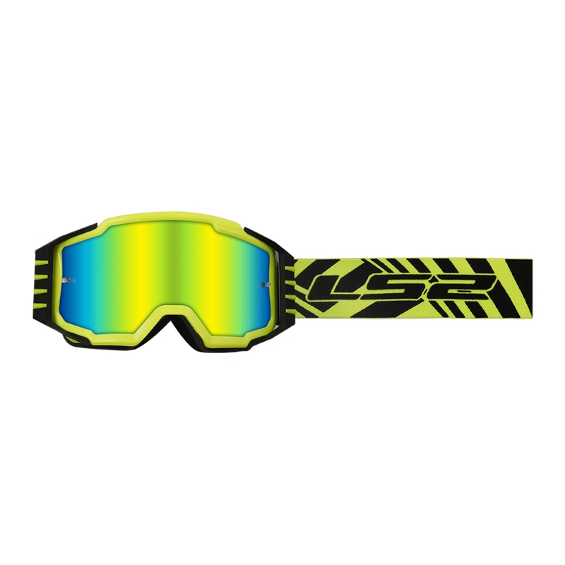 Γυαλιά motocross LS2 Charger PRO H-V κίτρινο-μαύρο με πλέξιµο ιριδίου