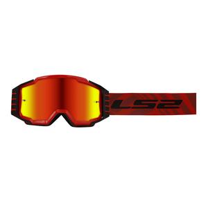 Γυαλιά motocross LS2 Charger PRO κόκκινα με plexi ιριδίου
