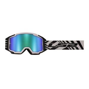 Γυαλιά motocross LS2 Charger PRO λευκά με plexi ιριδίου