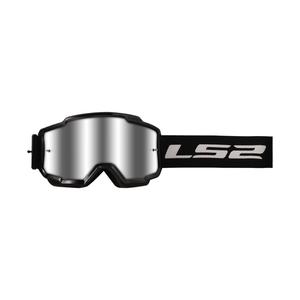 Γυαλιά motocross LS2 Charger μαύρα με ασημί plexi