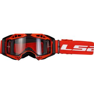 LS2 Aura Enduro γυαλιά motocross κόκκινα καθαρά plexi