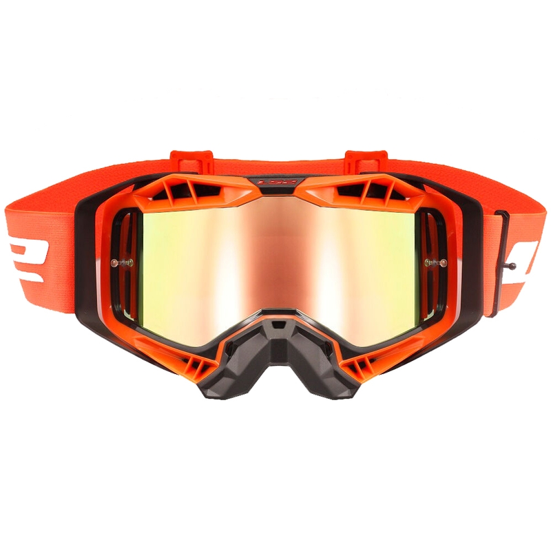 Γυαλιά motocross LS2 Aura PRO μαύρο-πορτοκαλί ιριδίου plexi
