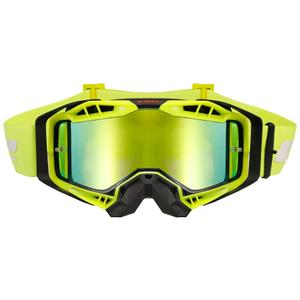 Γυαλιά motocross LS2 Aura PRO μαύρο-κίτρινο ιρίδιο plexi