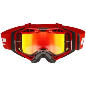 Γυαλιά motocross LS2 Aura PRO μαύρο-κόκκινο ιρίδιο plexi