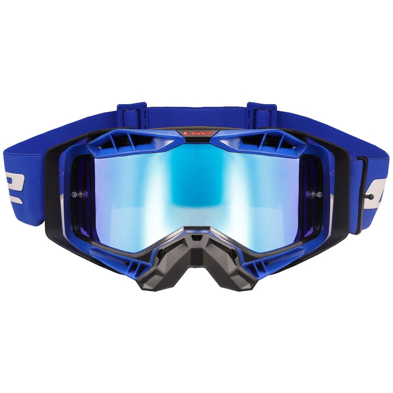 Γυαλιά motocross LS2 Aura PRO μαύρο-μπλε ιριδίου plexi