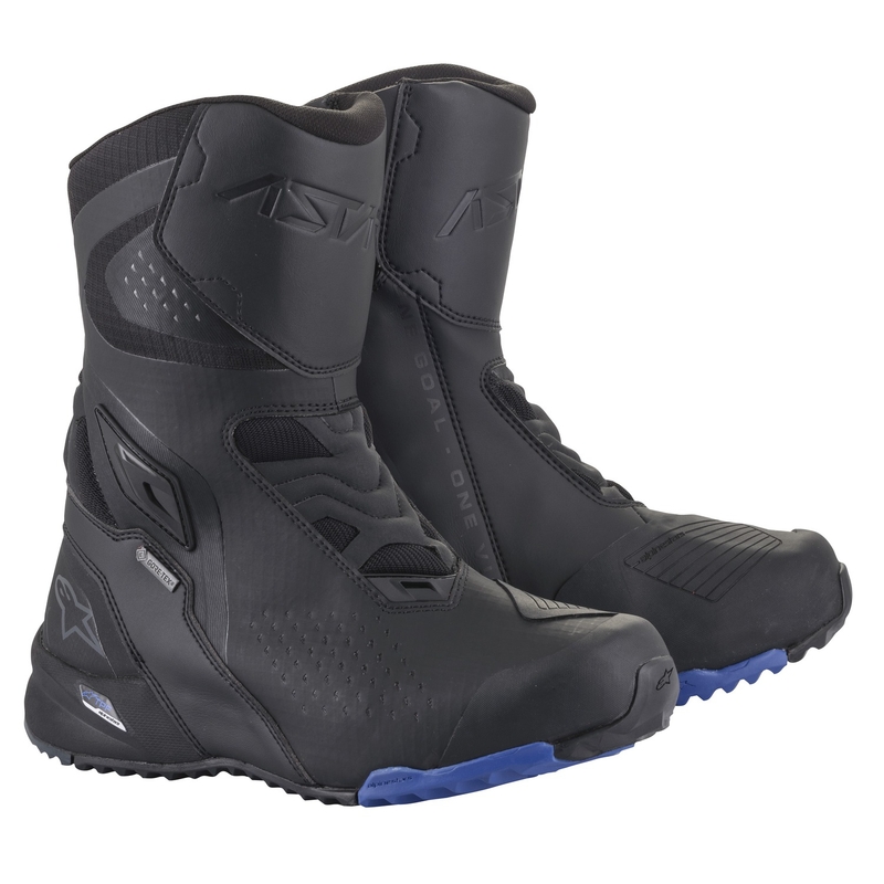 Alpinestars RT-8 GORE-TEX μαύρες και μπλε μπότες μοτοσικλέτας