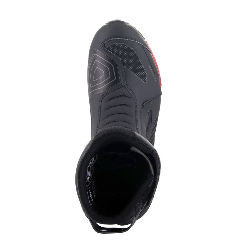 Alpinestars RT-7 DRYSTAR μαύρες και κόκκινες μπότες μοτοσικλέτας