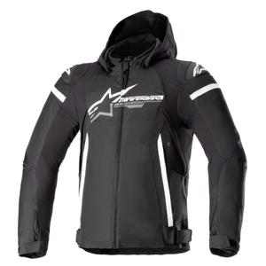 Alpinestars Zaca αδιάβροχο μαύρο και άσπρο μπουφάν μοτοσικλέτας
