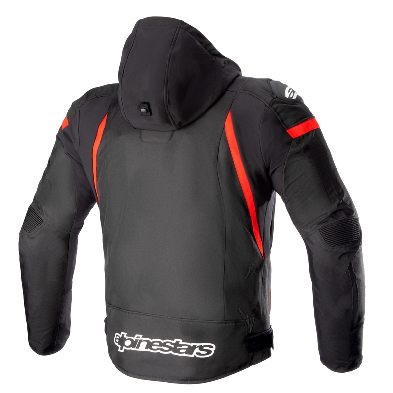 Alpinestars Zaca αδιάβροχο μαύρο, κόκκινο και λευκό μπουφάν μοτοσικλέτας
