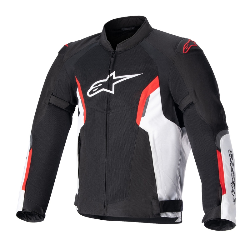 Μπουφάν μοτοσικλέτας Alpinestars AST AIR TECH-AIR 5 συμβατό μαύρο-λευκό-φλούο κόκκινο