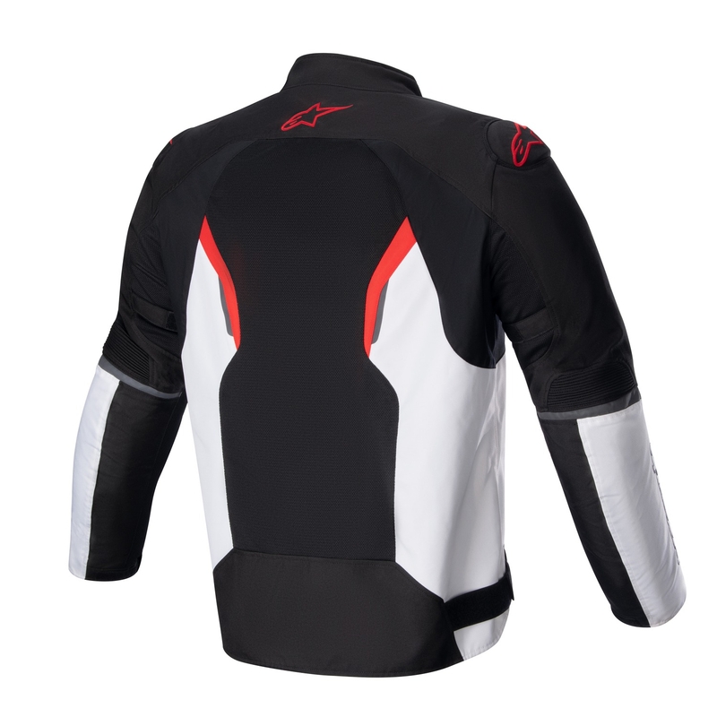 Μπουφάν μοτοσικλέτας Alpinestars AST AIR TECH-AIR 5 συμβατό μαύρο-λευκό-φλούο κόκκινο