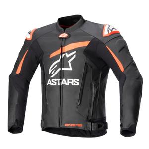 Alpinestars GP PLUS 4 μαύρο-φλούο κόκκινο-λευκό μπουφάν μοτοσικλέτας