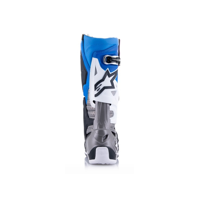 Alpinestars Tech 10 Supervented Perforated Μπότες μοτοσικλέτας μπλε-μωβ-ροζ-λευκό-γκρι-μαύρο