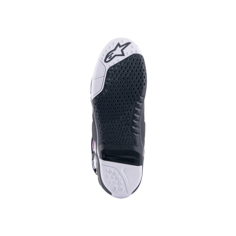 Alpinestars Tech 10 Supervented Perforated Μπότες μοτοσικλέτας μπλε-μωβ-ροζ-λευκό-γκρι-μαύρο