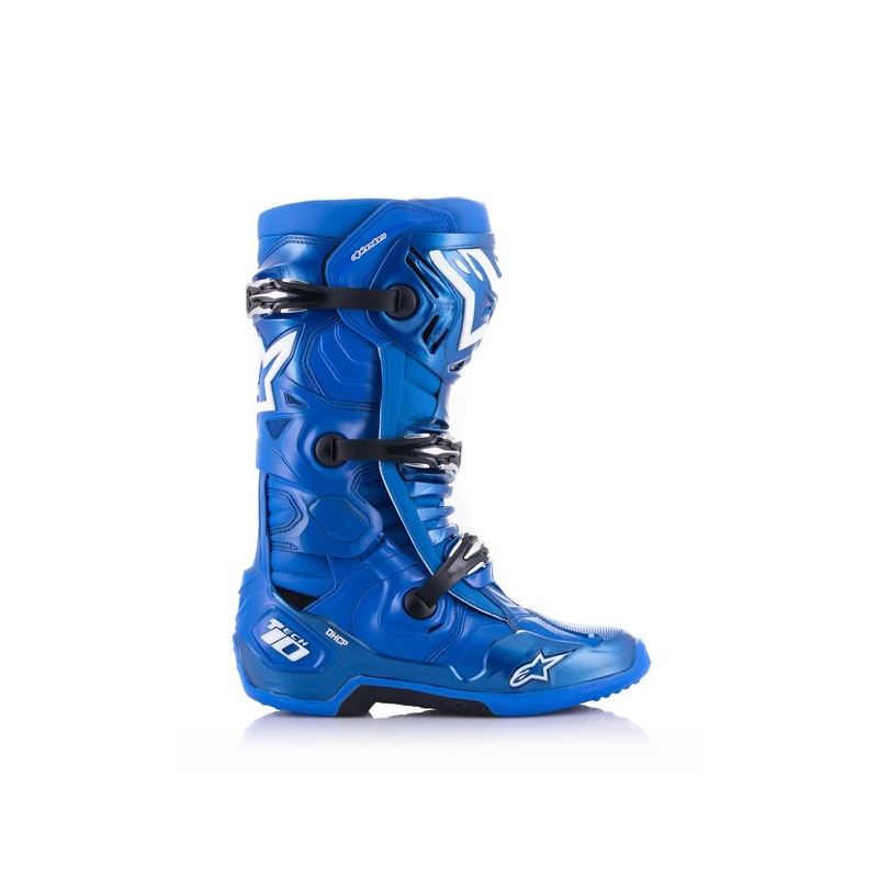 Alpinestars Tech 10 μπλε-μαύρο-λευκές μπότες μοτοσικλέτας