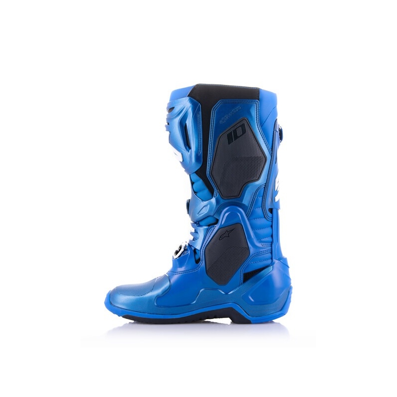 Alpinestars Tech 10 μπλε-μαύρο-λευκές μπότες μοτοσικλέτας