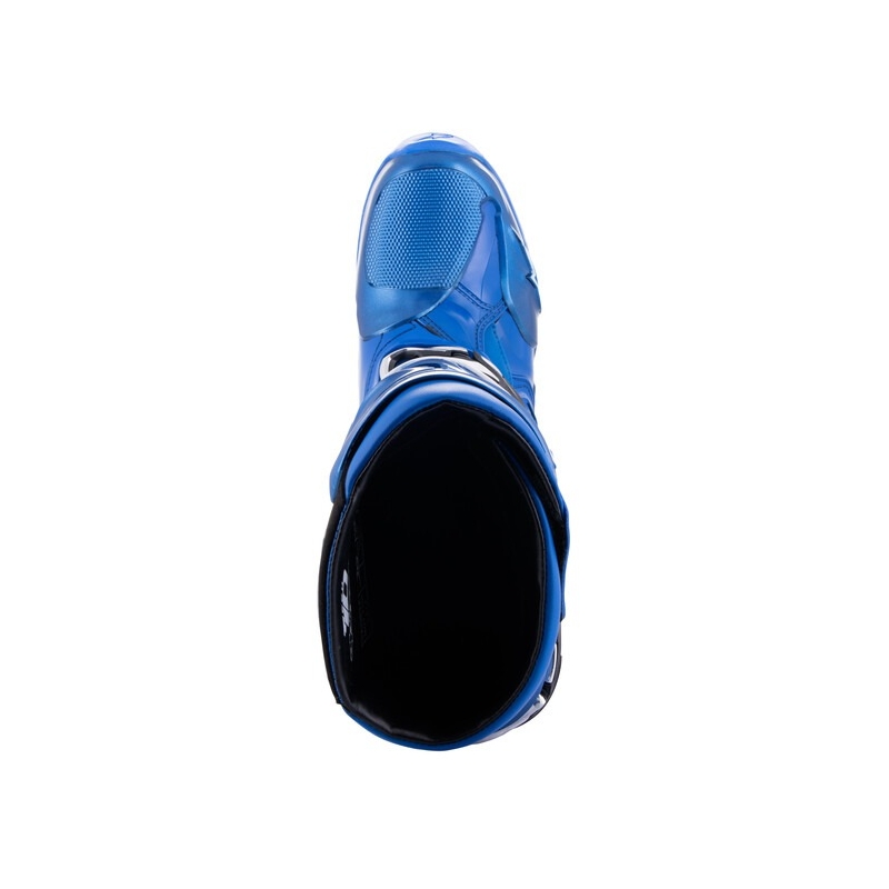 Alpinestars Tech 10 μπλε-μαύρο-λευκές μπότες μοτοσικλέτας