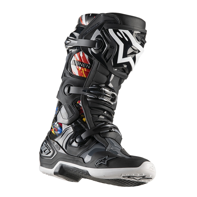 Boty na motorku Alpinestars Tech 10 Limitovaná Edice Renen černo-šedo-bílo-multicolor