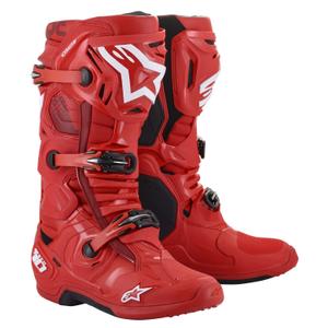 Alpinestars Tech 10 μπότες μοτοσικλέτας κόκκινες