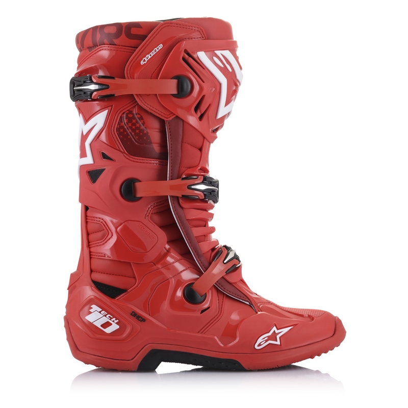 Alpinestars Tech 10 μπότες μοτοσικλέτας κόκκινες
