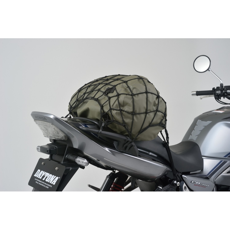 Εύκαμπτο δίχτυ αποσκευών για μοτοσικλέτα με πλαστικά άγκιστρα Daytona 40 x 40 cm μαύρο