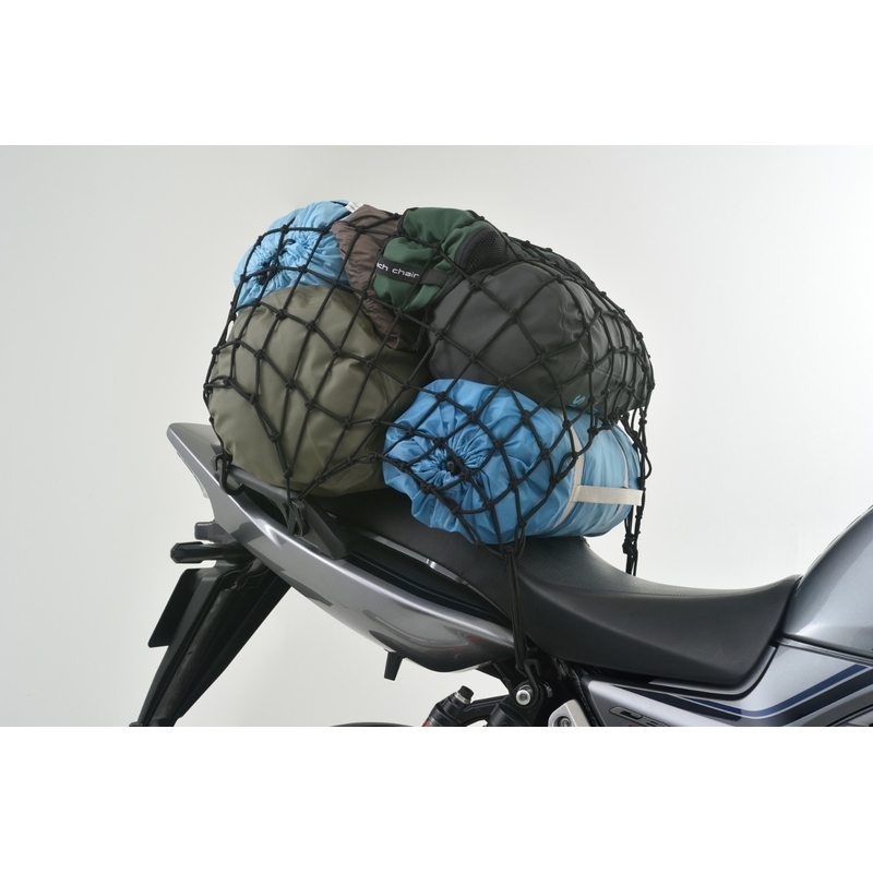 Εύκαμπτο δίχτυ αποσκευών για μοτοσικλέτα με πλαστικά άγκιστρα Daytona 60 x 60 cm μαύρο